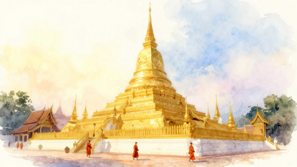 ワット・プラシンの黄金の仏塔