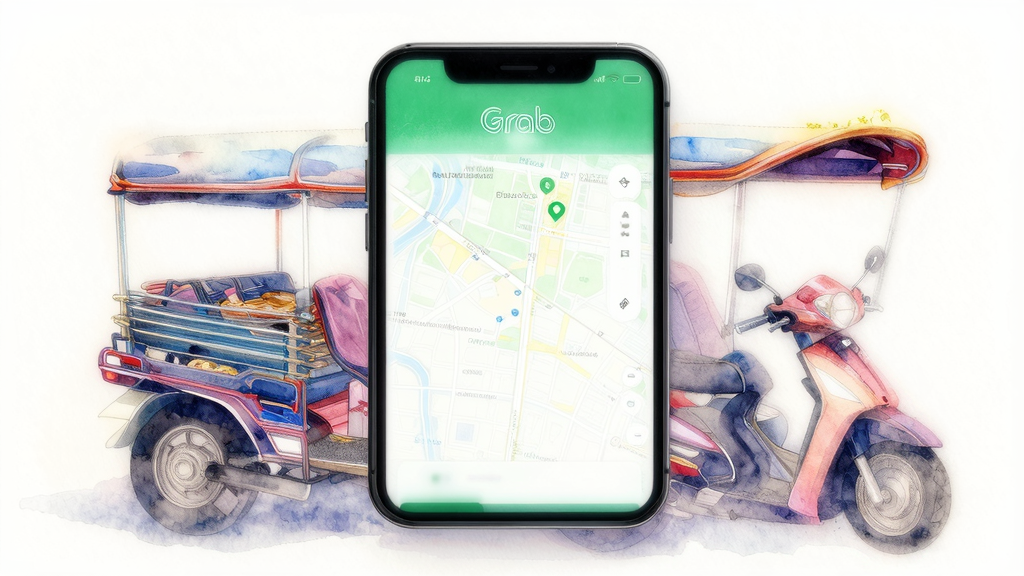 配車アプリGrabでの移動