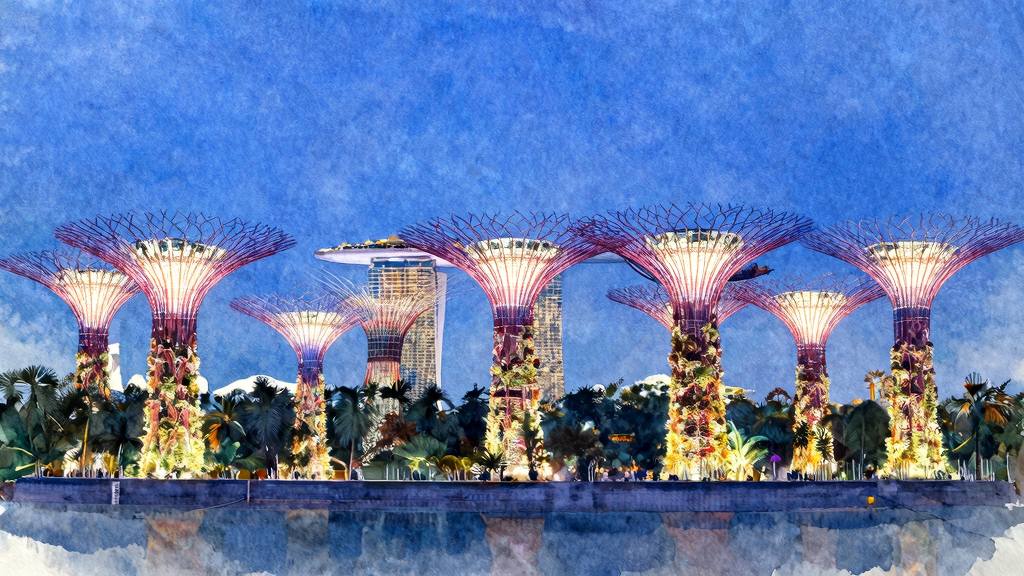シンガポールの都市景観